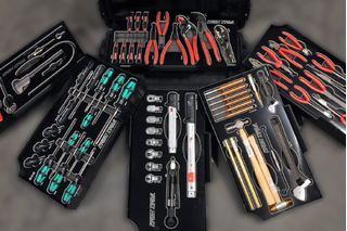 Praktiske helikopter service kit i koffert med 6 verktøyinnlegg